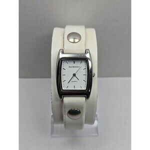 Red Monkey Designs Leather Cuff Tank Watch Unisex Japan Strap New Battery Grunge